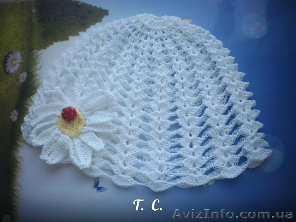 беленькая шапочка ручной работы - <ro>Изображение</ro><ru>Изображение</ru> #1, <ru>Объявление</ru> #974744