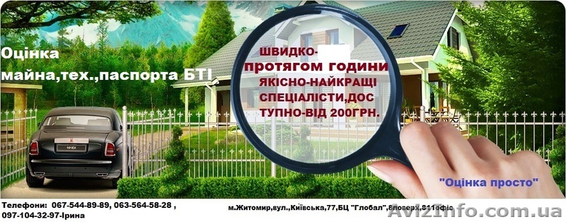 Оценка имущества ,тех.паспорта БТИ - <ro>Изображение</ro><ru>Изображение</ru> #1, <ru>Объявление</ru> #1524604