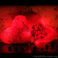 Светящаяся подушка - Романтический светильник ночник в форме сердца. - <ro>Изображение</ro><ru>Изображение</ru> #2, <ru>Объявление</ru> #1288737