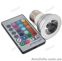 Led лампа с пультом управления, Светодиодная RGB лампа, купить в Киеве - <ro>Изображение</ro><ru>Изображение</ru> #1, <ru>Объявление</ru> #1288686