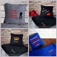 Подушка и плед подарочный набор. Расцветки в ассортименте - <ro>Изображение</ro><ru>Изображение</ru> #2, <ru>Объявление</ru> #1719005