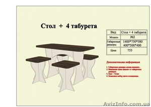 Стол + 4 табурета - <ro>Изображение</ro><ru>Изображение</ru> #2, <ru>Объявление</ru> #627246