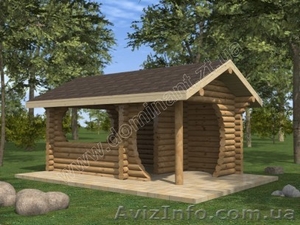 Проект беседки из оцилиндрованного бруса Муза.