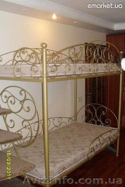 Двухярусная кованая кровать авторской ручной работы - <ro>Изображение</ro><ru>Изображение</ru> #1, <ru>Объявление</ru> #367105