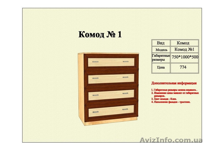 Дешевые комоды. Изготовление комодов. - <ro>Изображение</ro><ru>Изображение</ru> #1, <ru>Объявление</ru> #627193