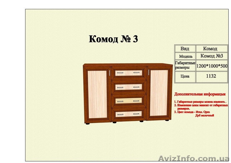 Дешевые комоды. Изготовление комодов. - <ro>Изображение</ro><ru>Изображение</ru> #2, <ru>Объявление</ru> #627193