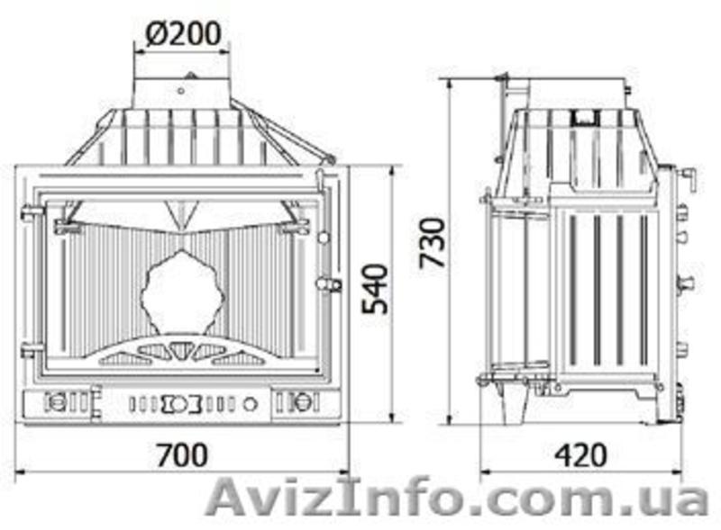 Камин Kaw-Met W4 14 кВт - <ro>Изображение</ro><ru>Изображение</ru> #2, <ru>Объявление</ru> #859411