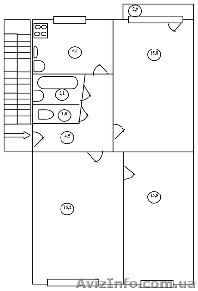 Продам 3-х кімн. до ТЦ ГЛОБАЛ - 1хв.пішки - <ro>Изображение</ro><ru>Изображение</ru> #2, <ru>Объявление</ru> #935994
