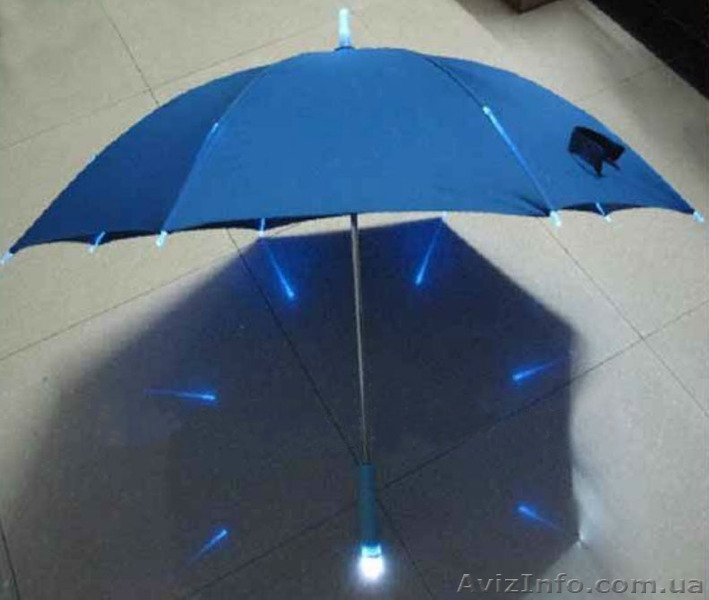 Светящийся зонт с подсветкой ребер, зонт гаджет, оригинальный зонт. - <ro>Изображение</ro><ru>Изображение</ru> #1, <ru>Объявление</ru> #1288722