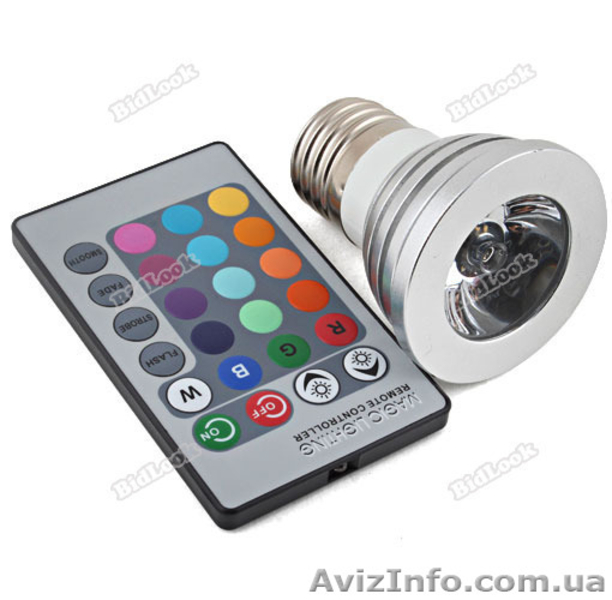 Led лампа с пультом управления, Светодиодная RGB лампа, купить в Киеве - <ro>Изображение</ro><ru>Изображение</ru> #1, <ru>Объявление</ru> #1288686