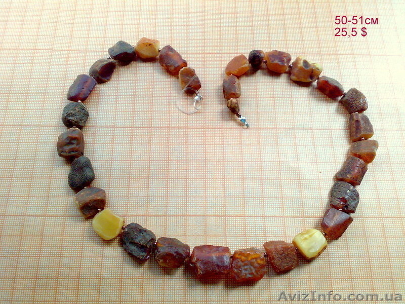 Оригинальные лечебные бусы-колье из необработанного янтаря. - <ro>Изображение</ro><ru>Изображение</ru> #2, <ru>Объявление</ru> #934453