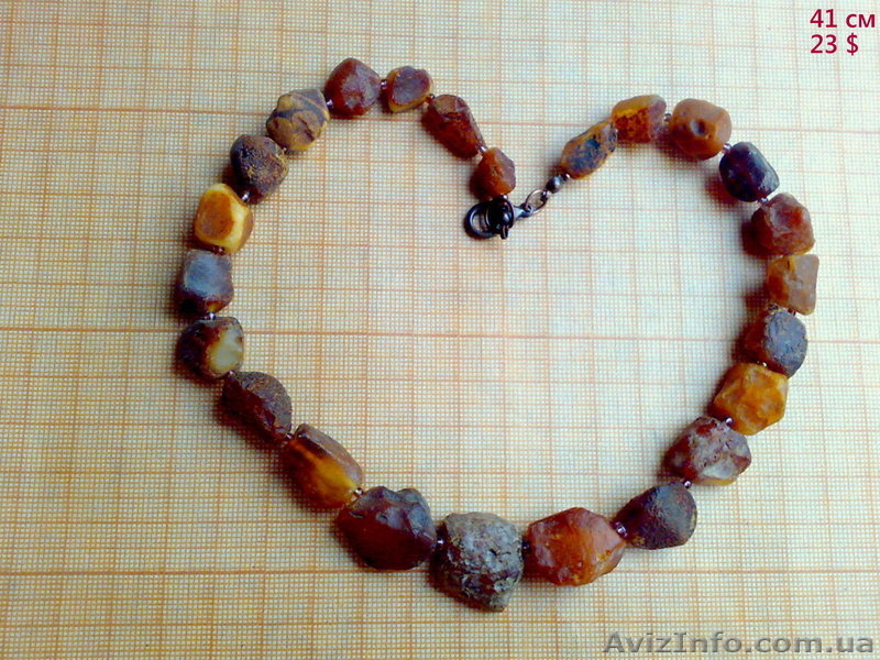 Оригинальные лечебные бусы-колье из необработанного янтаря. - <ro>Изображение</ro><ru>Изображение</ru> #1, <ru>Объявление</ru> #934453