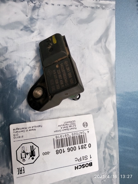 Датчик давления воздуха рено канго 2 (0281006108) - <ro>Изображение</ro><ru>Изображение</ru> #2, <ru>Объявление</ru> #1718018